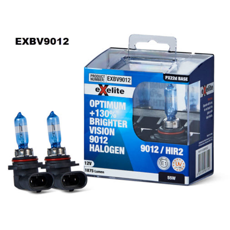 Globes +130% 2 Pieces HIR2 Halogen 12V 55W EXBV9012 - Exelite