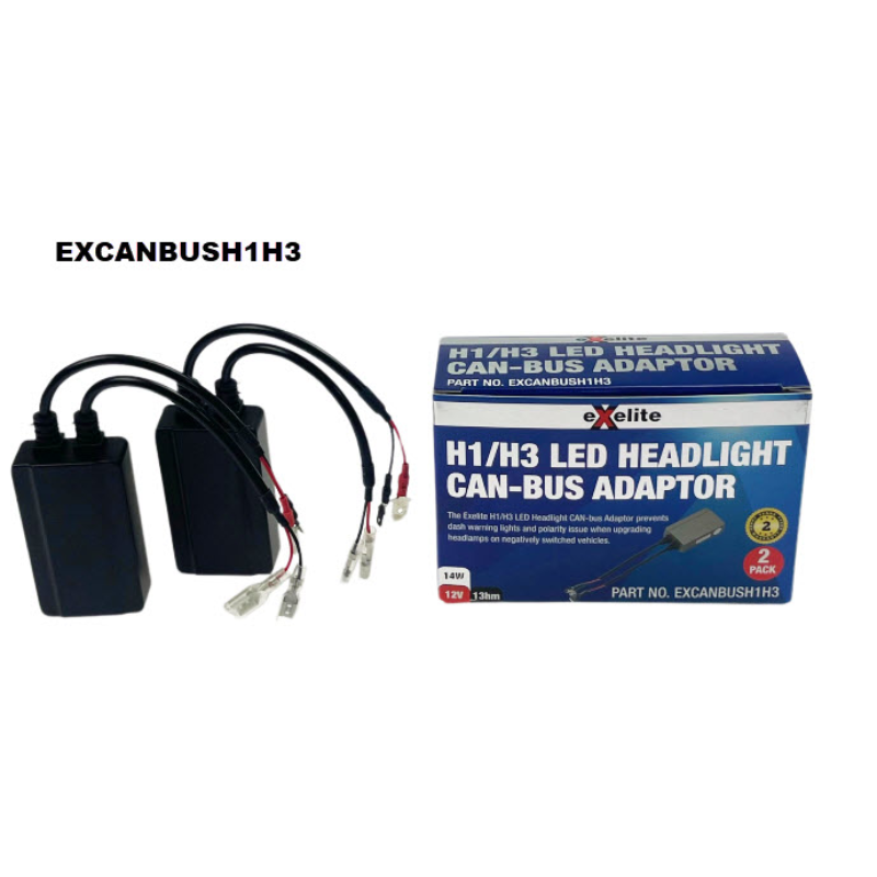 H1 & H3 LED Headlight Can-Bus Adaptor EXCANBUSH1H3 - Exelite