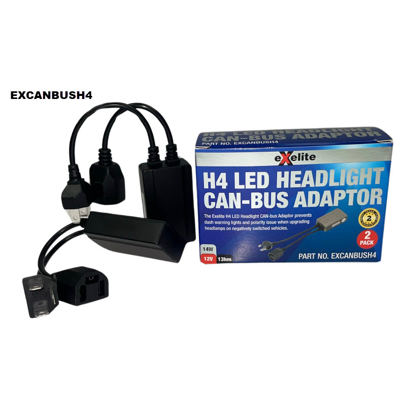 H4 LED Headlight Can-Bus Adaptor 12V EXCANBUSH4 - Exelite