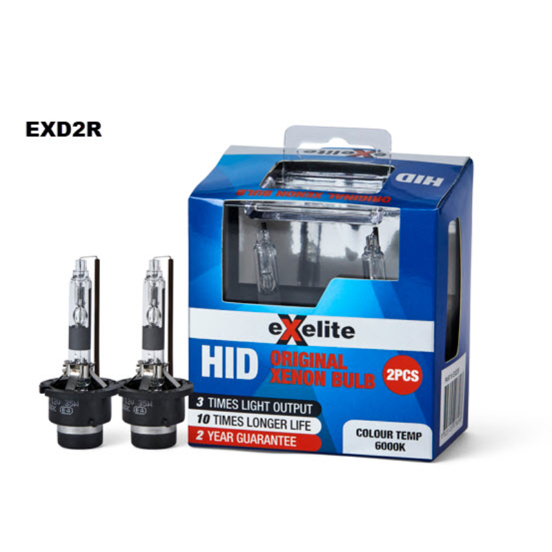 6000K D2R HID Xenon Headlight Globes Twin Pack EXD2R - Exelite