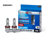 LED EASY CONNECT H11/H8//H16 - 360 - BEAM ANGLE (2pc) EXECHU1 - Exelite