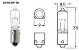 Hal. BAY H21W 12V 21W BAY9S (1 = 10PK) EXH21W-10 - Exelite | Universal Auto Spares