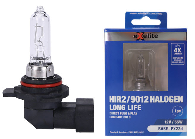 Hal. Long Life HIR2 12V 55W EXLLHIR2-9012 - Exelite | Universal Auto Spares