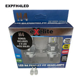 PERFECT FIT H4 LED 60/55W 6500K (2PC) EXPFH4LED - Exelite