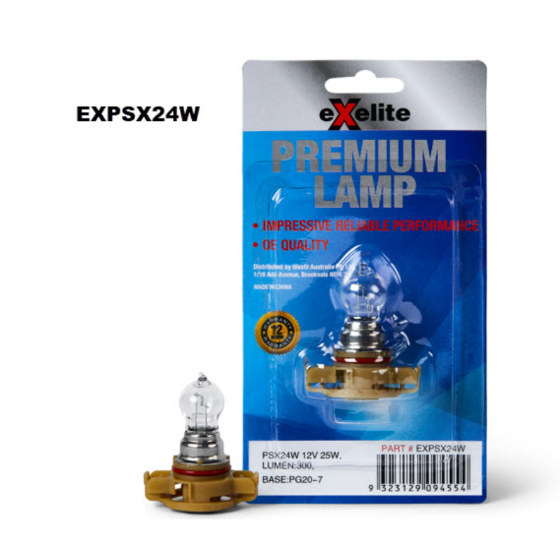 Premium Incandescent Globe PSX24W 12V 25W PG20-7 EXPSX24W - Exelite