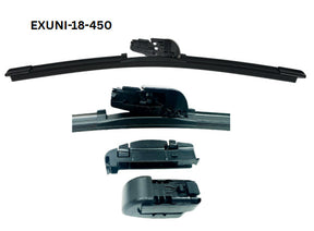 20 - 500mm Flexible Flat Wiper with Universal Adaptors EXUNI-20-500 - eXelwipe | Universal Auto Spares