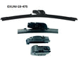 17 - 425mm Flexible Flat Wiper with Universal Adaptors EXUNI-17-425 - eXelwipe | Universal Auto Spares