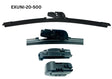 16 - 400mm Flexible Flat Wiper with Universal Adaptors EXUNI-16-400 - eXelwipe | Universal Auto Spares