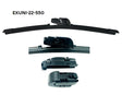 22 - 550mm Flexible Flat Wiper with Universal Adaptors EXUNI-22-550 - eXelwipe | Universal Auto Spares