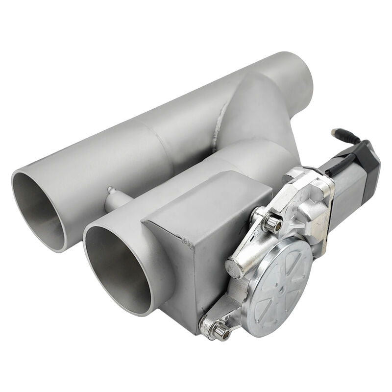 2.5 Inch Electric Exhaust Downpipe Double Valve Kit Y Steel Double Cut Off Pipe - Machter