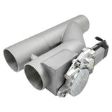 2.5 Inch Electric Exhaust Downpipe Double Valve Kit Y Steel Double Cut Off Pipe - Machter