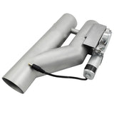 2.5 Inch Electric Exhaust Downpipe Double Valve Kit Y Steel Double Cut Off Pipe - Machter