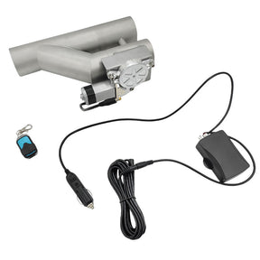 2.5 Inch Electric Exhaust Downpipe Double Valve Kit Y Steel Double Cut Off Pipe EXV-2.5 - Machter