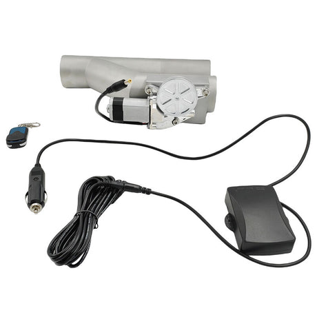 2.5 Inch Electric Exhaust Downpipe Double Valve Kit Y Steel Double Cut Off Pipe - Machter