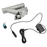 2.5 Inch Electric Exhaust Downpipe Double Valve Kit Y Steel Double Cut Off Pipe - Machter