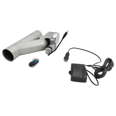 2.5 Inch Electric Exhaust Downpipe Double Valve Kit Y Steel Double Cut Off Pipe - Machter