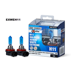 H11 55W Halogen Xenon White Extreme Headlight Globes Twin Pack EXWEH11 - Exelite