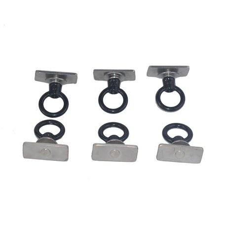 6 Pieces M8 Eye Bolt Tie Down Kit X 6off Fit For Rola Titan Tray Stainless Steel Black - Machter