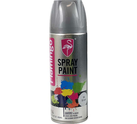 Aero Spray Paint 450mL - Flamingo Matt Silver