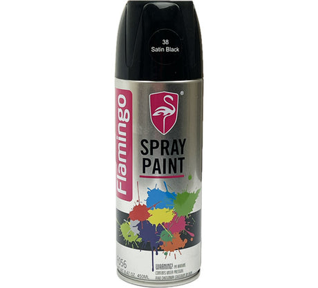 Aero Spray Paint 450mL - Flamingo Satin Black