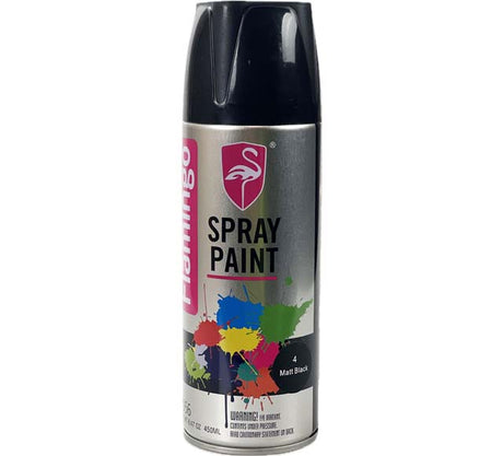 Aero Spray Paint 450mL - Flamingo Matt Black