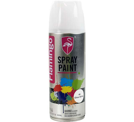 Aero Spray Paint 450mL - Flamingo Gloss White