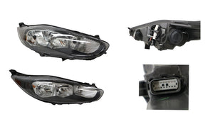 Headlight (Halogen, RHS, Black) Ford Fiesta WZ 2013 - 2019 FDFS - HEL - 16R - Sterling Parts - Headlight Assemblies - Sterling Parts