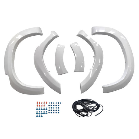 6 Pieces White Fender Flares Wheel Arch Fit For Toyota Hilux SR5 SR 2 & 4 Door 2011-2014 - Machter