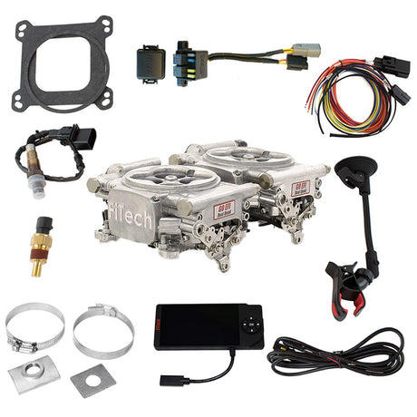 GO EFI Dual Quad 625HP Self Tuning EFI System Bright Alloy FI30061 - FiTech
