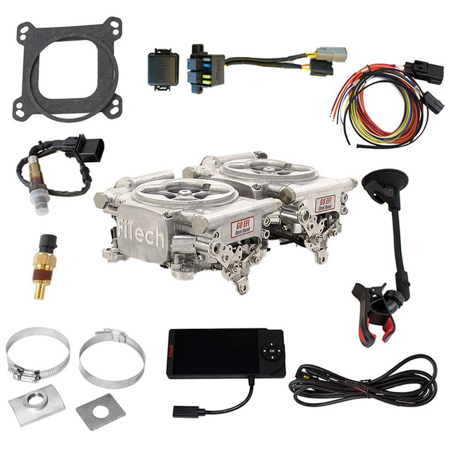 GO EFI Dual Quad 625HP Self Tuning EFI System Bright Alloy FI30061 - FiTech - Fuel & Ignition - FiTech