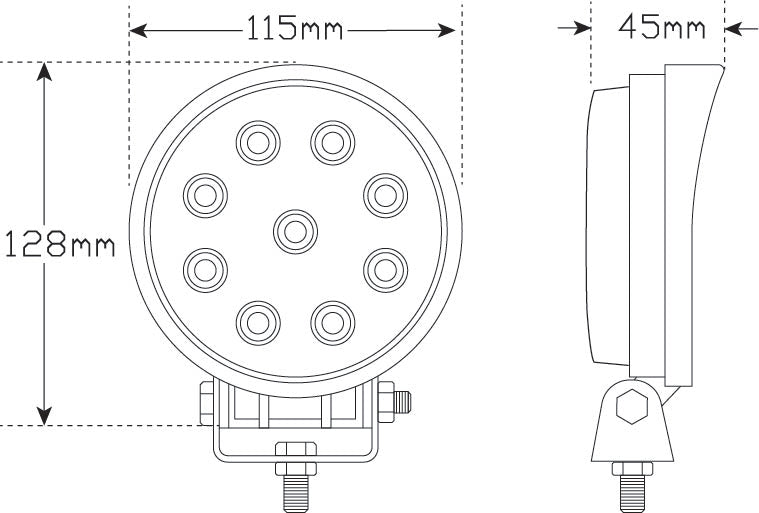 FL2 Series Flood Lamp Flood Beam Single Blister - LED AutoLamps