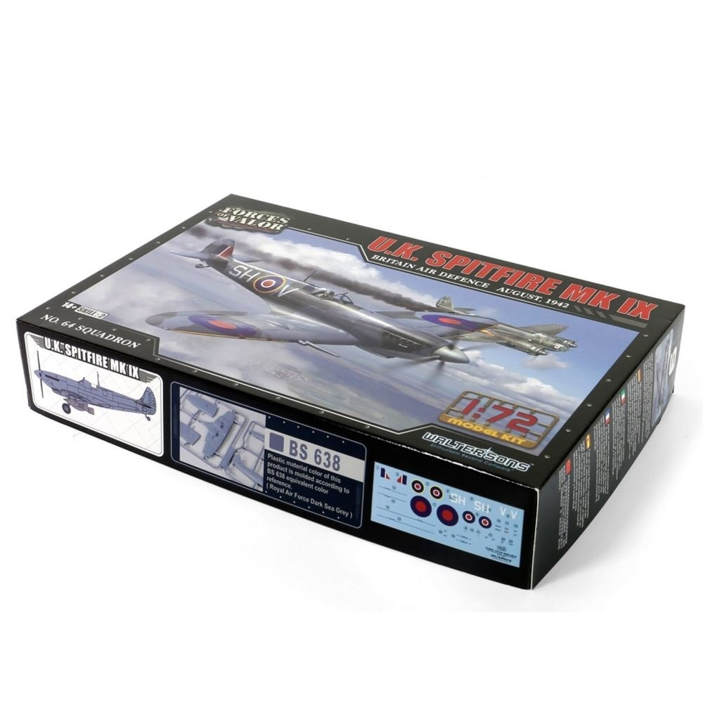 U.K. Spitfire Mk. IX Aircraft Britain Air Defence August 1942 Plastic Model Kit 1:72 Scale Collectible | Universal Auto Spares