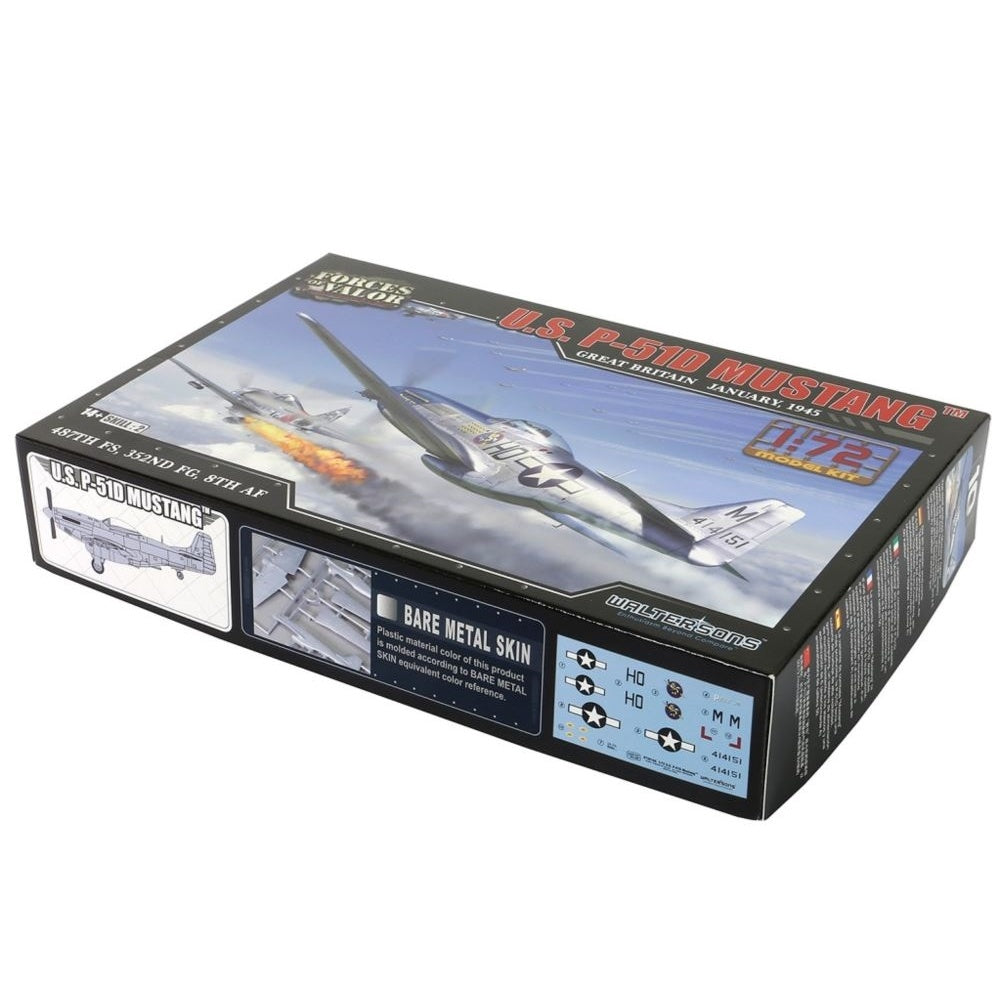 U.S. P-51D Mustang Aircraft Great Britain January 1945 Plastic Model Kit 1:72 Scale Collectible | Universal Auto Spares
