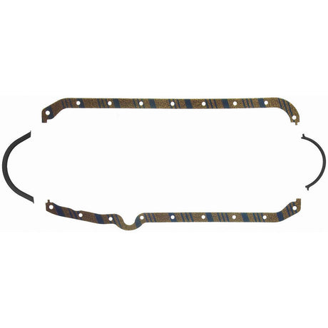 Sump Gasket Set Cork-Rubber Chev Thick Front Seal Pass Side Dipstick FPOS5197C5 - Fel-Pro