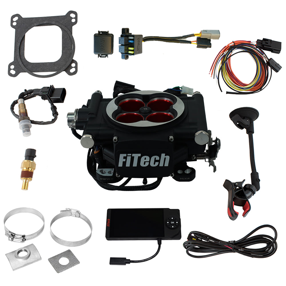 GO EFI 4 600HP Self Tuning Boost Or Nitrous EFI System Matte Black FI30004 - FiTech - Fuel & Ignition - FiTech
