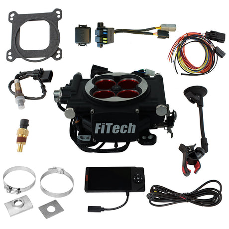 GO EFI 4 600HP Self Tuning Boost Or Nitrous EFI System Matte Black FI30004 - FiTech
