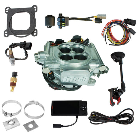 GO EFI 4 600HP Self Tuning Boost Or Nitrous EFI System Polished FI30006 - FiTech