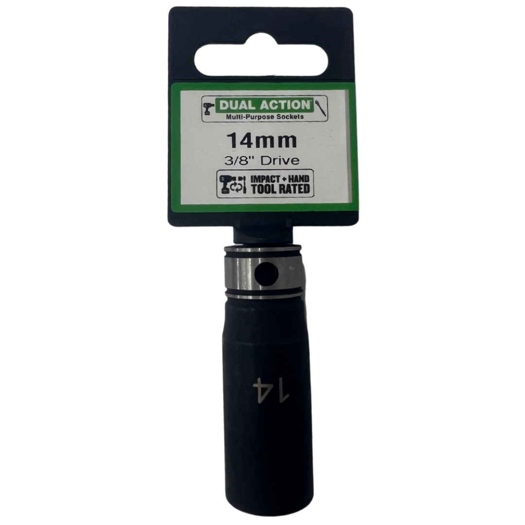 Muti-Purpose Socket 3/8" Drive 14mm Point Deep - Dual Action