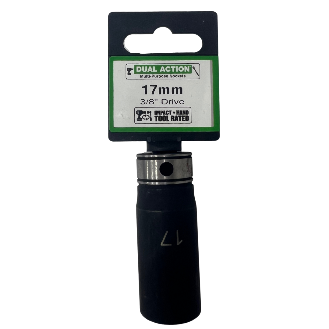 Muti-Purpose Sockets 3/8" Drive 17mm Point Deep - Dual Action