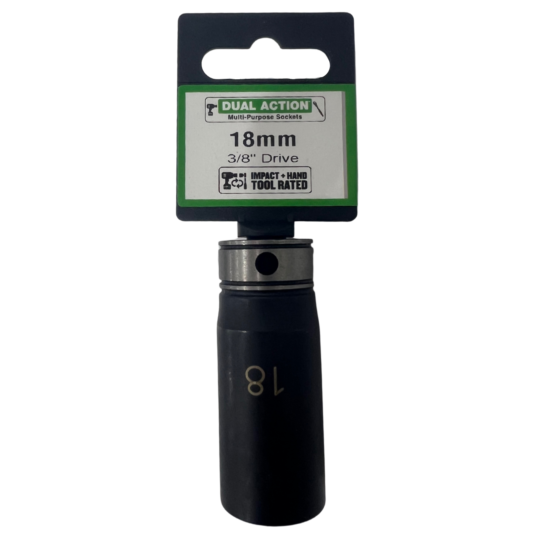 Muti-Purpose Sockets 3/8" Drive 18mm Point Deep - Dual Action