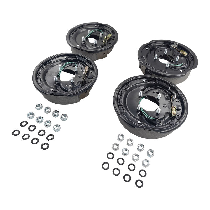 4 Pcs 10" Trailer Caravan Electric Brake Backing Plates With Park Brake Lever Fit For Alko Dexter Quality GCMB-VAN001-4PCS - Machter