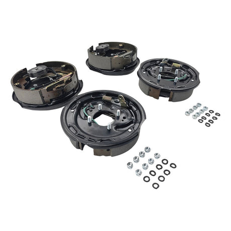 4 Pieces 10" Trailer Caravan Electric Brake Backing Plates With Park Brake Lever Fit For Alko Dexter Quality - Machter