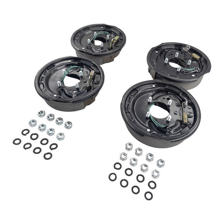 4 Pieces 10" Trailer Caravan Electric Brake Backing Plates With Park Brake Lever Fit For Alko Dexter Quality - Machter