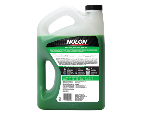 Green Coolant 100% Concentrate 5L - Nulon | Universal Auto Spares