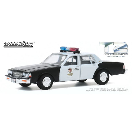 1987 Chevrolet Caprice Metropolitan Police Terminator 2 Judgement Day Movie Diecast Model Car 1:64 Scale (Approx. 7cm) Collectible | Universal Auto Spares