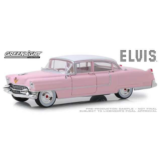 1955 Cadillac Fleetwood Series 60 Elvis Presley Pink Model Car 1:24 Scale Collectible - Diecast Models