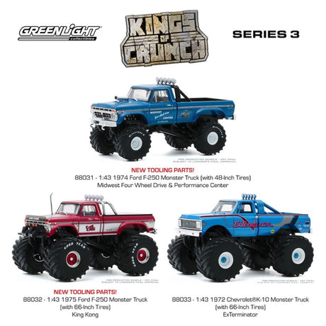 Kings of Crunch Series 3 Monster Truck Model Assorted Single 1:43 Scale Collectible