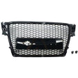 Gloss Black Honeycomb RS4 Style Front Bumper Grille Fit For Audi A4 S4 B8 2007-2015 GRILLE-AU001 - Machter