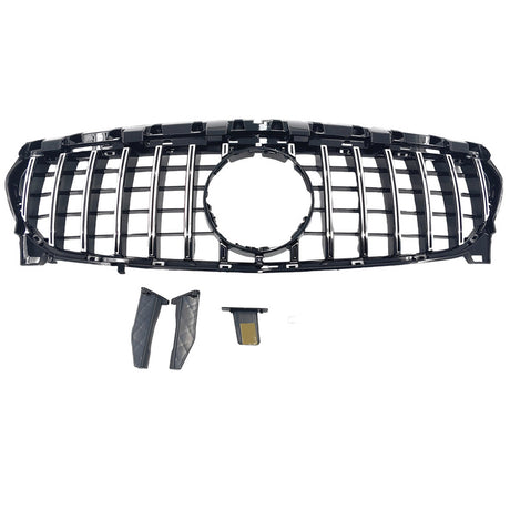 Black Bumper Grille Fit For Mercedes Benz CLA C117 X117 & AMG CLA45 2013-2019 GRILLE-BEN003 - Machter