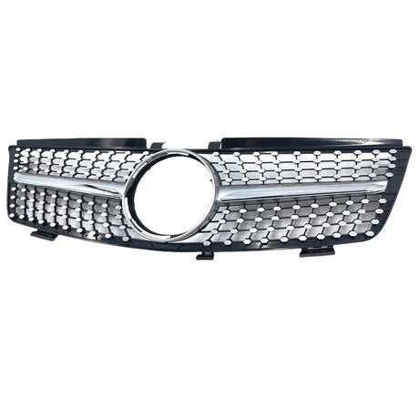 Silver Front Bumper Grille Fit For Mercedes Benz ML Class W164 2005-2008 - Machter